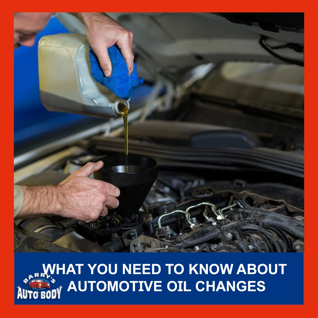 A specialist changing car engine oil